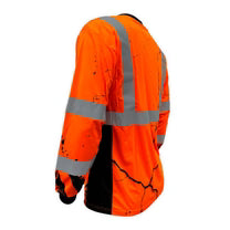 SafetyShirtz Men's SS360º American Grit Orange Class 3 Reflective Safety Long Sleeve Tee