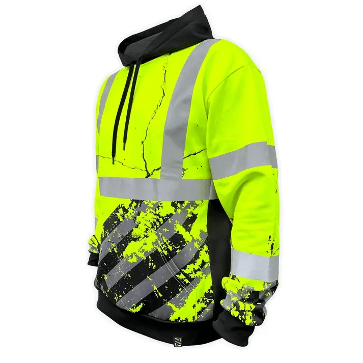 SafetyShirtz Men's SS360º American Grit Class 3 Reflective Safety Hoodie
