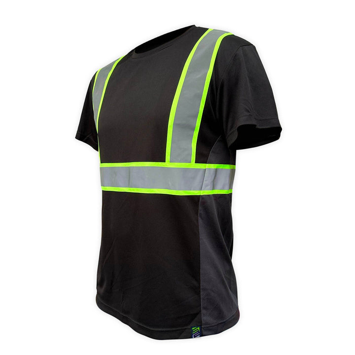 SafetyShirtz Men's SS360º Stealth Basic Black Reflective Safety Shirt