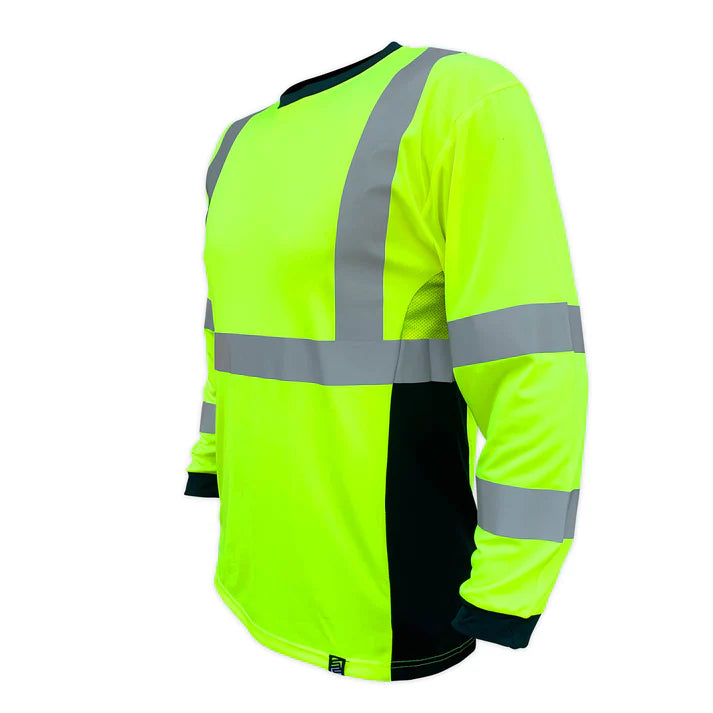 SafetyShirtz Men's SS360º Basic Long Sleeve Class 3 Reflective Safety Tee