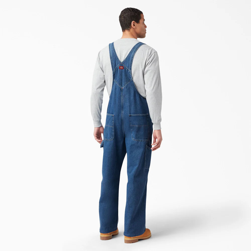 Dickies Men's Stonewashed Indigo Bib Overalls