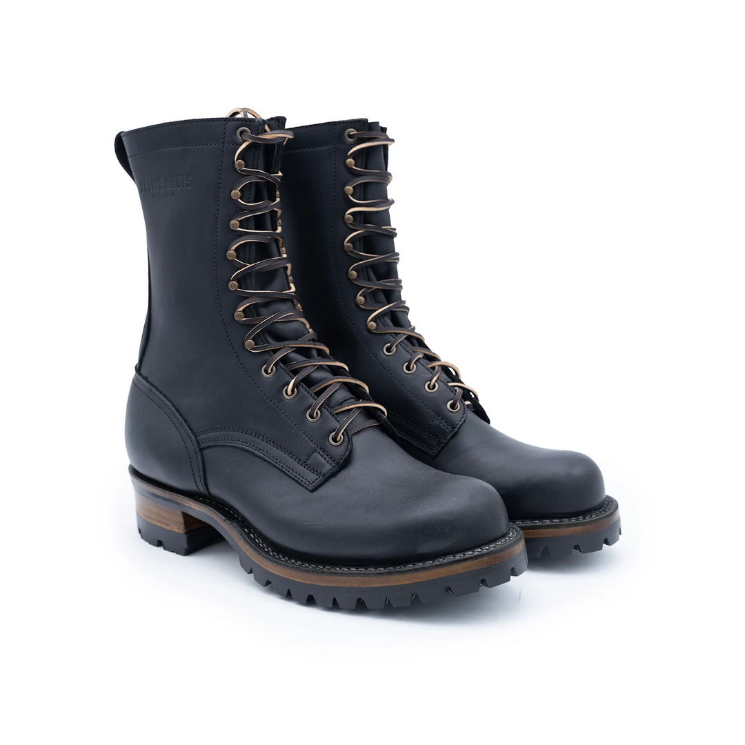 Drew's Boots Men's 10 inch Logger Boot Black