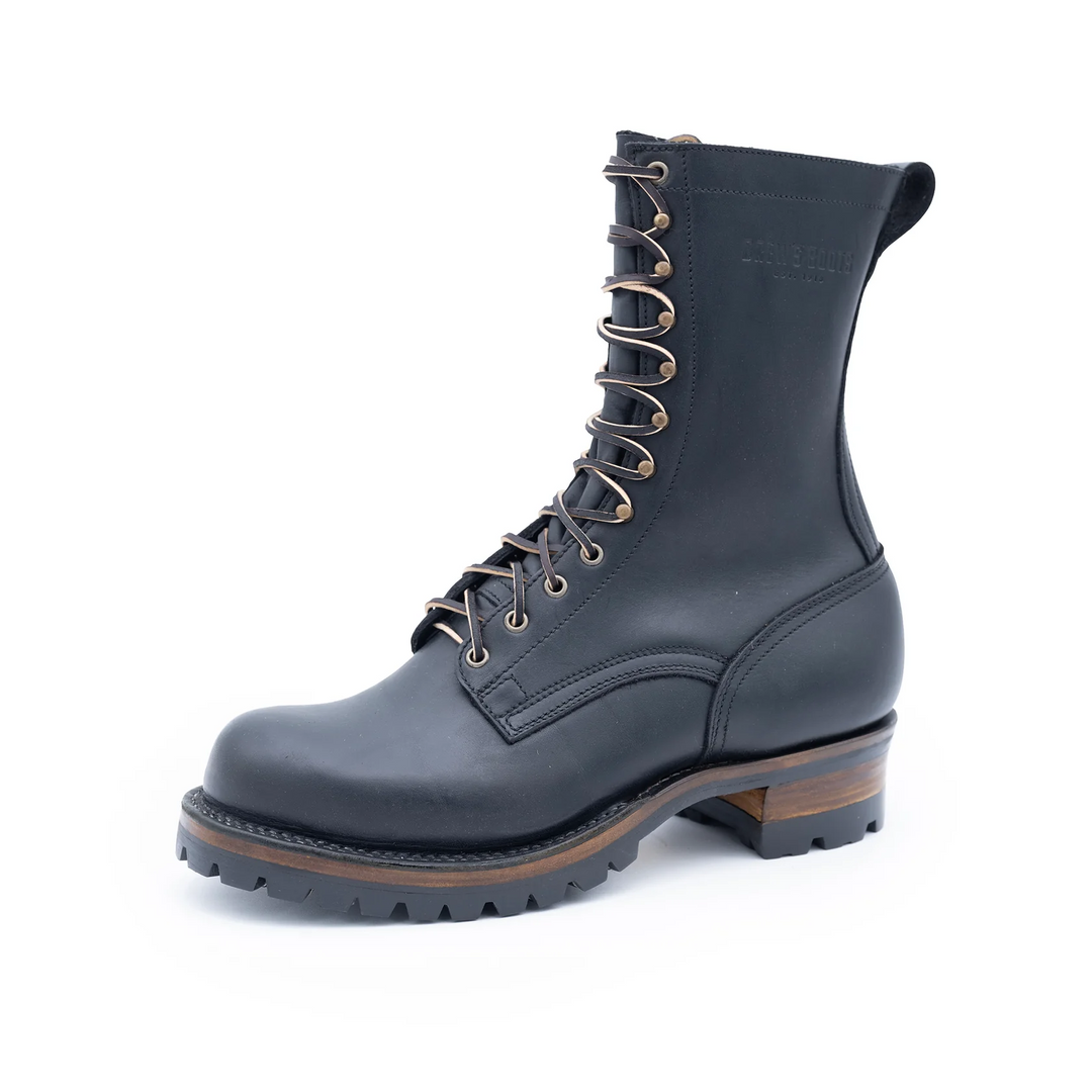 Drew's Boots Men's 10 inch Logger Boot Black