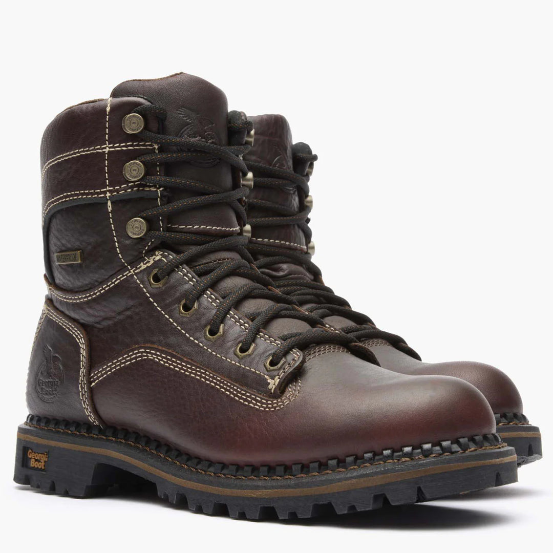 Georgia Boot AMP LT Logger Women's Alloy Toe Waterproof Low Heel Logger Boot