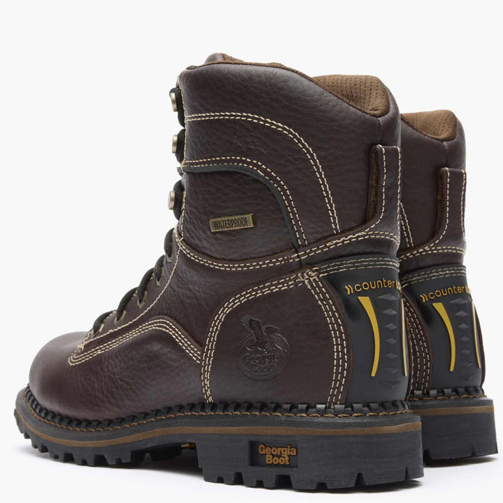 Georgia Boot AMP LT Logger Women's Alloy Toe Waterproof Low Heel Logger Boot