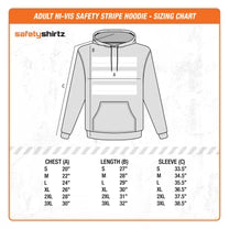 SafetyShirtz Men's Old Glory Hi-Vis Safety Stripe Hoodie