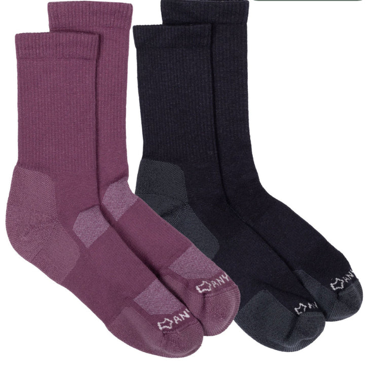 Fox River Women's Anywear Essential Lightweight Crew Sock - 2 Pack