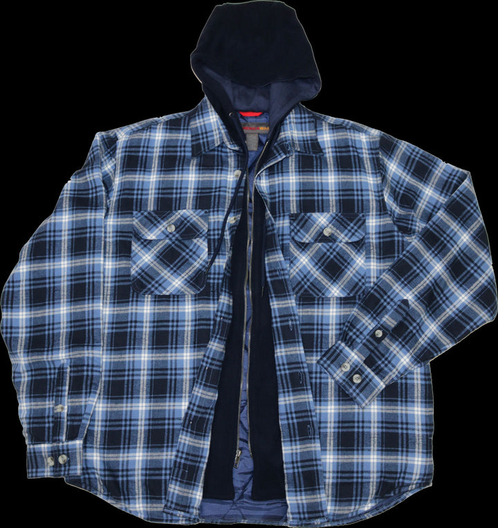 Americaware Men's Quilted Flannel With Hood
