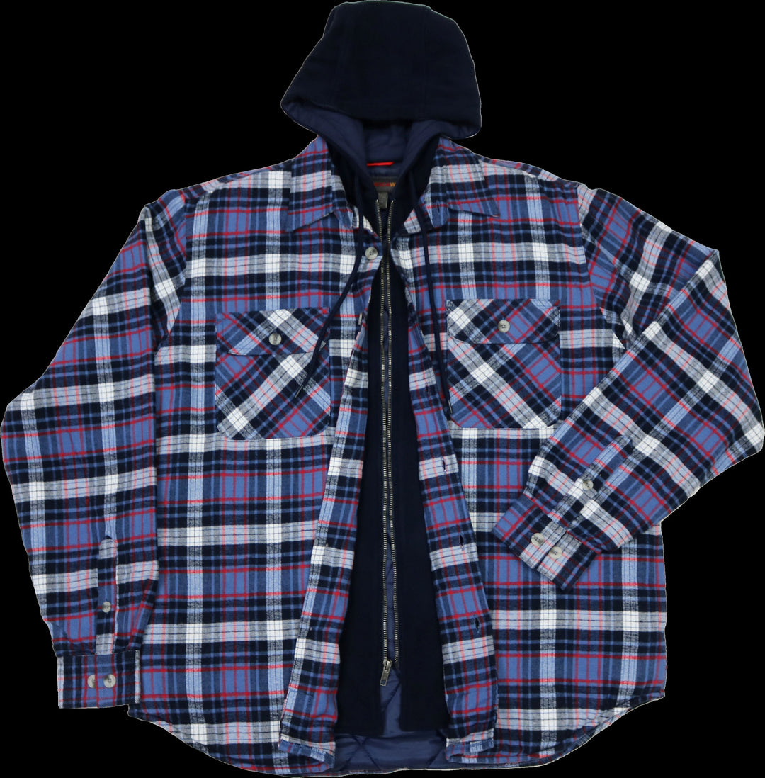 Americaware Men's Quilted Flannel With Hood