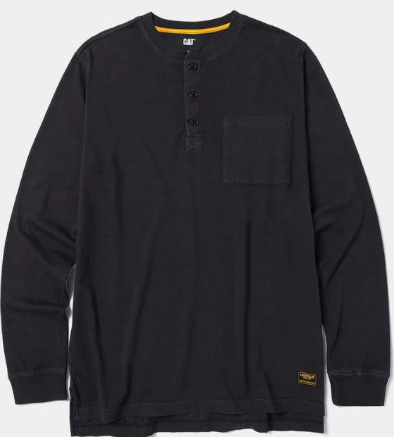 CAT Men's Pigment Dyed L/S Henley