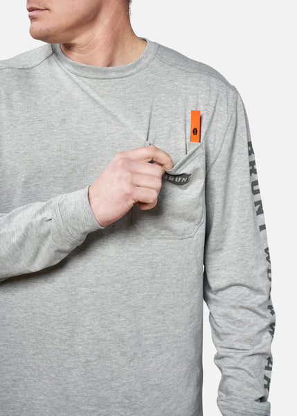 BRUNT Men's The Martin Long Sleeve Pocket Tee