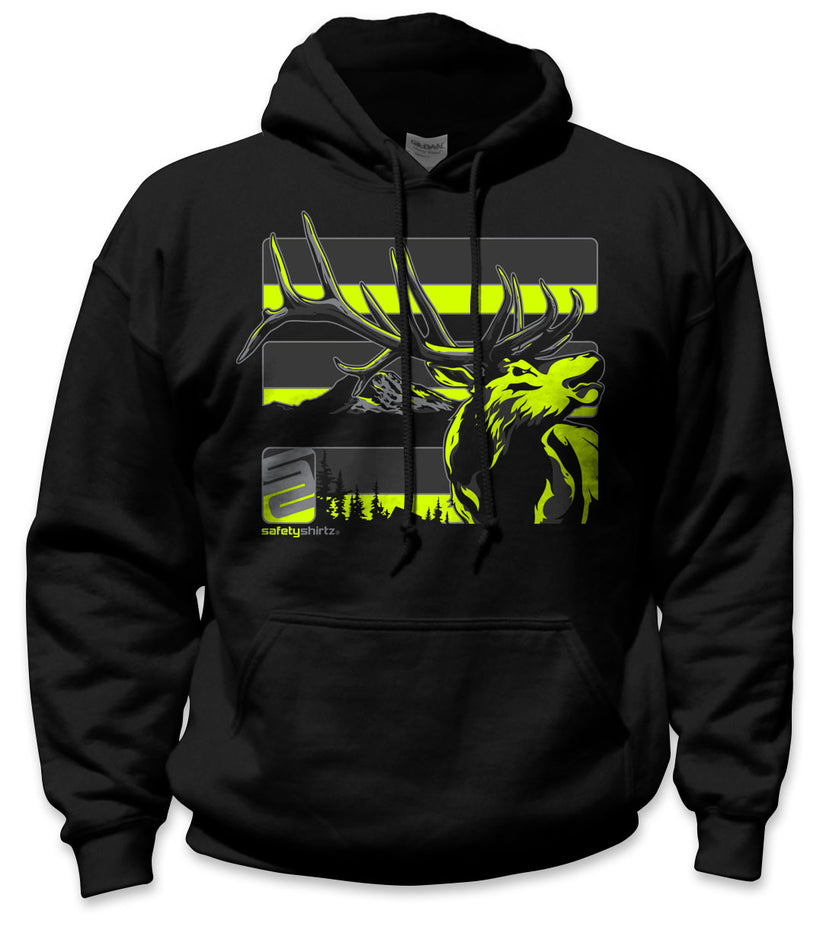 SafetyShirtz Elk Hi-Vis Safety Stripe Hoodie