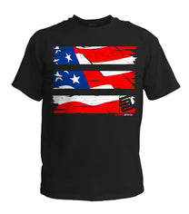SafetyShirtz Men's Old Glory Hi-Vis Safety Stripe Tee