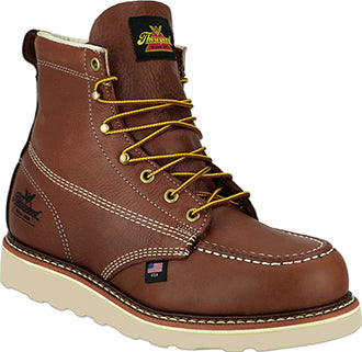 Thorogood Men's American Heritage – 6″ Tobacco Moc Toe – MAXWear Wedge