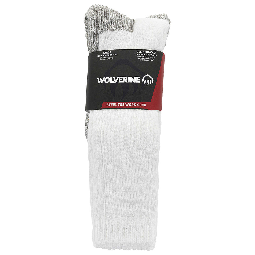 Wolverine 2 PK Steel Toe Cotton Over the Calf Sock