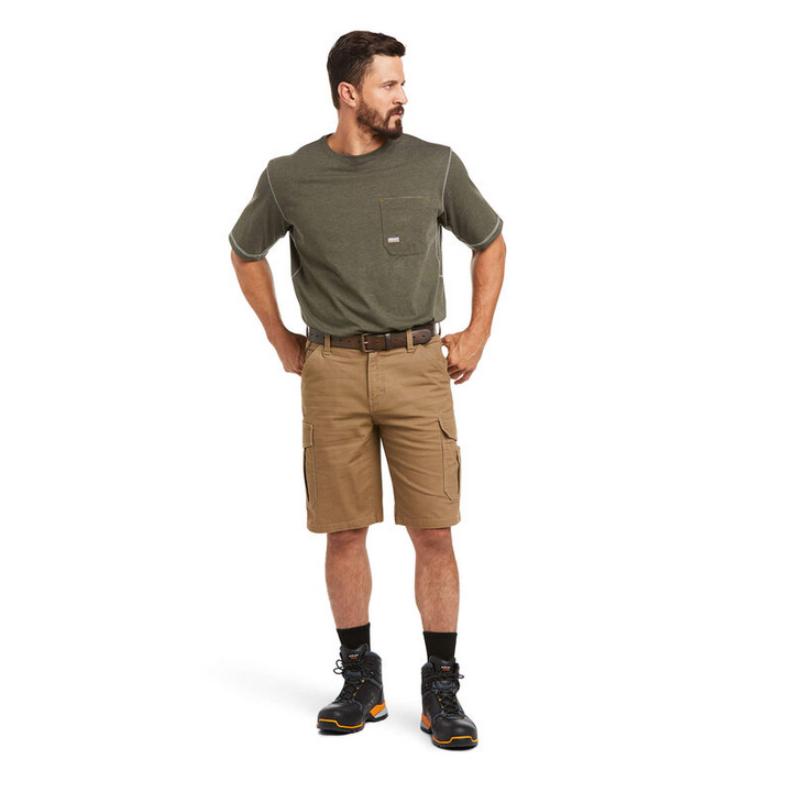 Ariat Mens Rebar Durastretch Made Tough Cargo 11" Short