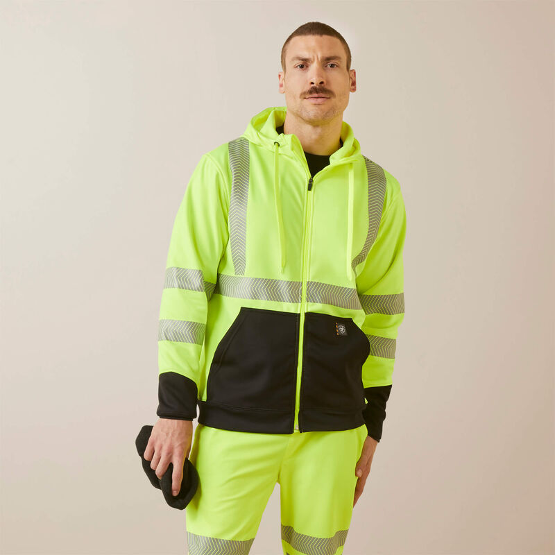 ariat-mens-rebar-hi-vis-full-zip-hoodie-workwear-wearhouse-work-boots-apparel-safety-gear
