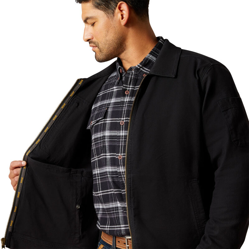 Ariat Men's Rebar Made Tough Flannel Lined Shop Jacket