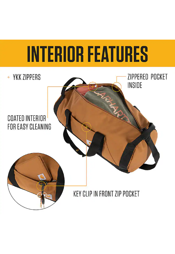 carhartt-25l-classic-round-duffel-interior--features-workwear-wearhouse-work-boots-apparel-safety-gear
