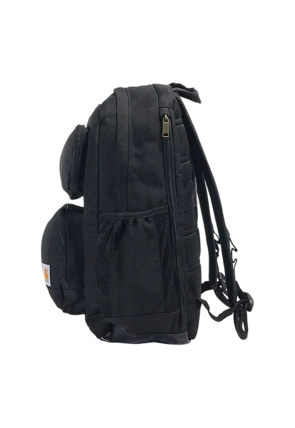 carhartt-28l-dual-compartment-backpack-black-left-workwear-wearhouse-work-boots-apparel-safety-gear
