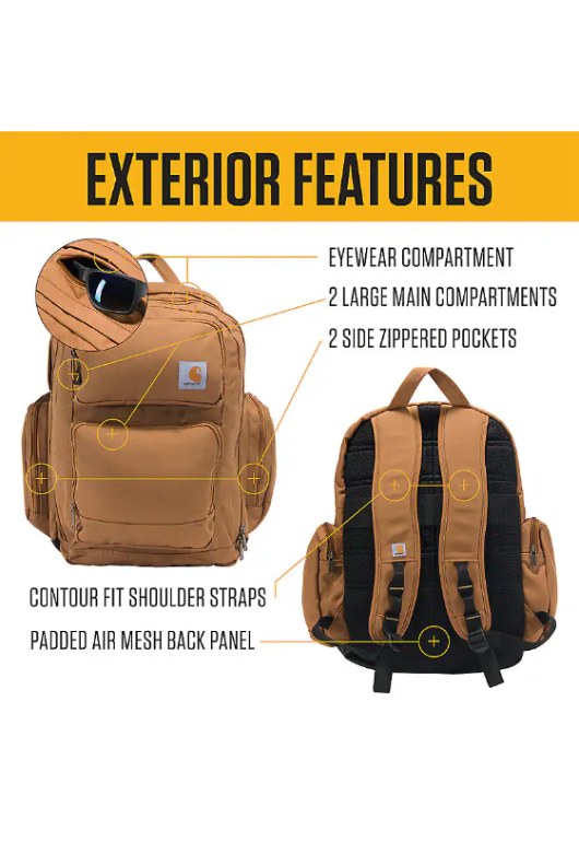 carhartt-35l-triple-compartment-backpack-features-workwear-wearhouse-work-boots-apparel-safety-gear
