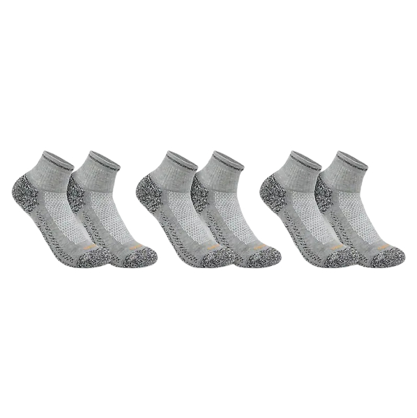 carhartt-force-midweight-quarter-sock-3-pack-charcoal-workwear-wearhouse-work-boots-apparel-safety-gear
