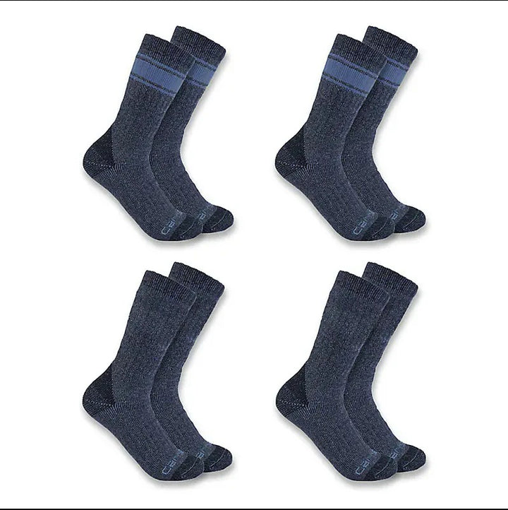 carhartt-heavyweight-crew-sock-4-pack-navy-workwear-wearhouse-work-boots-apparel-safety-gear
