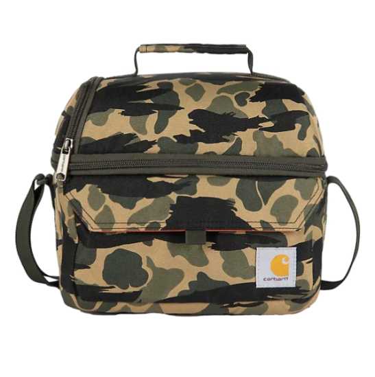 carhartt-insulated-12-can-two-compartment-lunch-cooler-camo-workwear-wearhouse-work-boots-apparel-safety-gear
