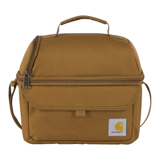 carhartt-insulated-12-can-two-compartment-lunch-cooler-carhartt-brown-workwear-wearhouse-work-boots-apparel-safety-gear
