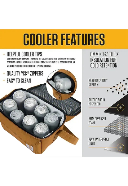 carhartt-insulated-12-can-two-compartment-lunch-cooler-coller-features-workwear-wearhouse-work-boots-apparel-safety-gear
