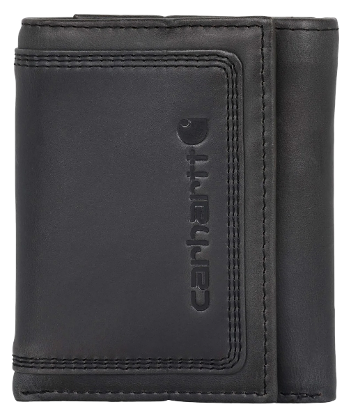 carhartt-leather-triple-stitched-trifold-wallet-front-workwear-wearhouse-work-boots-apparel-safety-gear
