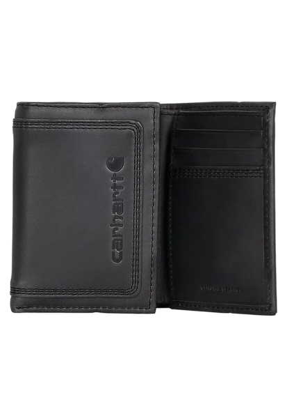 carhartt-leather-triple-stitched-trifold-wallet-left--workwear-wearhouse-work-boots-apparel-safety-gear
