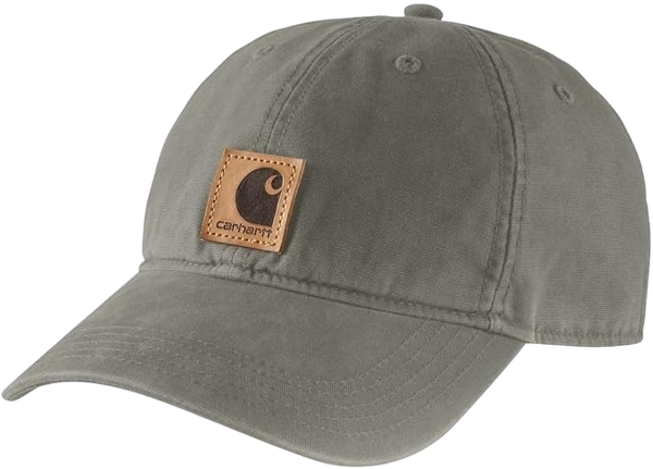 carhartt-mens-canvas-cap-dusty-olive-workwear-wearhouse-work-boots-apparel-safety-gear
