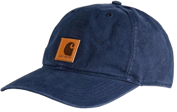 carhartt-mens-canvas-cap-navy-workwear-wearhouse-work-boots-apparel-safety-gear
