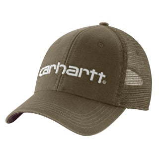 carhartt-mens-canvas-mesh-back-logo-graphic-cap-burneshed-logs-workwear-wearhouse-work-boots-apparel-safety-gear
