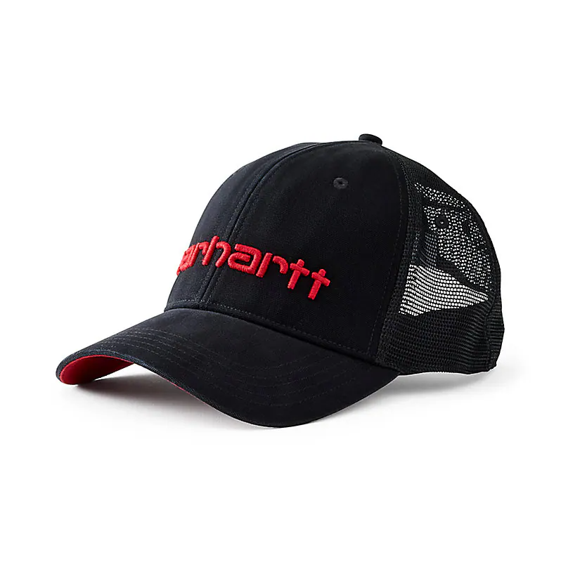 carhartt-mens-canvas-mesh-back-logo-graphic-cap-crab-apple-workwear-wearhouse-work-boots-apparel-safety-gear
