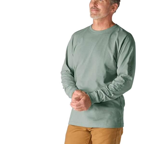 carhartt-mens-dearborn-loose-ls-logo-t-shirt-green-slate-workwear-wearhouse-work-boots-apparel-safety-gear
