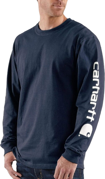 carhartt-mens-dearborn-loose-ls-logo-t-shirt-navy-workwear-wearhouse-work-boots-apparel-safety-gear

