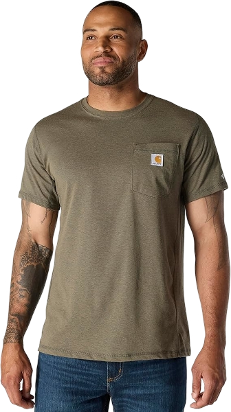 carhartt-mens-force-relaxed-t-shirt-front-basil-heather-workwear-wearhouse-work-boots-apparel-safety-gear
