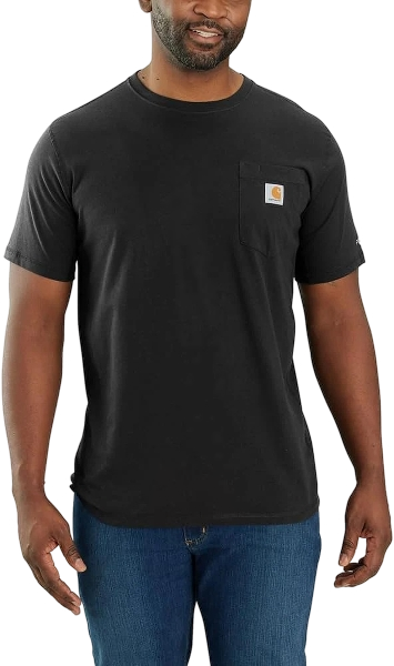 carhartt-mens-force-relaxed-t-shirt-front-black-workwear-wearhouse-work-boots-apparel-safety-gear
