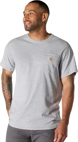 carhartt-mens-force-relaxed-t-shirt-front-heather-grey-workwear-wearhouse-work-boots-apparel-safety-gear
