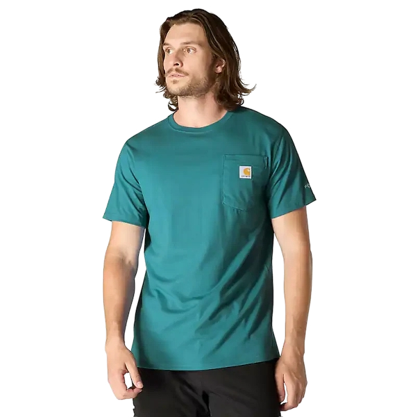 carhartt-mens-force-relaxed-t-shirt-front-transformative-teal-workwear-wearhouse-work-boots-apparel-safety-gear
