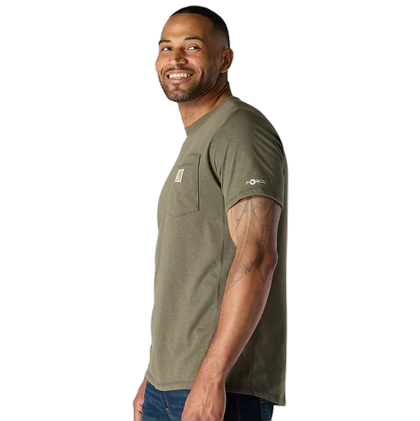carhartt-mens-force-relaxed-t-shirt-left-basil-heather-workwear-wearhouse-work-boots-apparel-safety-gear
