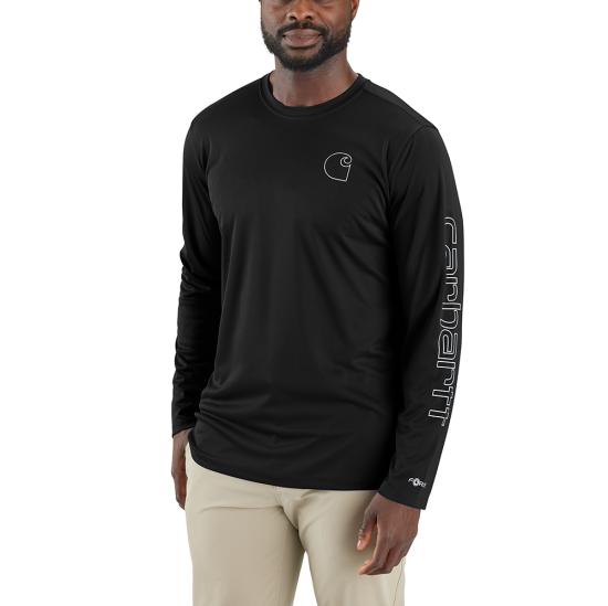 carhartt-mens-force-sun-defender-lightweight-long-sleeve-logo-graphic-t-shirt-black-workwear-wearhouse-work-boots-apparel-safety-gear
