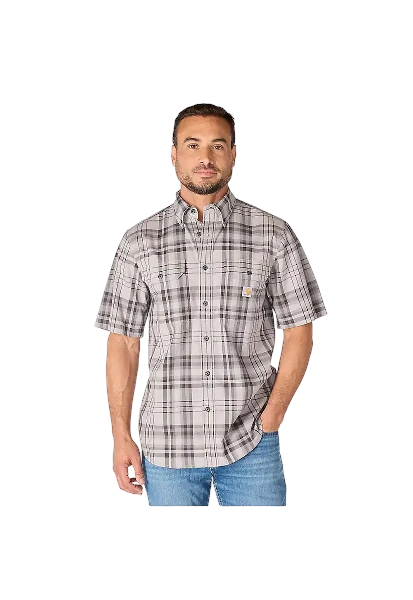 carhartt-mens-fort-loose-fit-ss-plaid-shirt-front-carhartt-grey-workwear-wearhouse-work-boots-apparel-safety-gear
