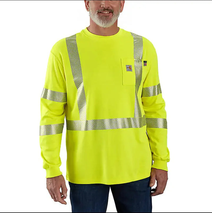 carhartt-mens-fr-hv-force-class-3-t-shirt-workwear-wearhouse-work-boots-apparel-safety-gear
