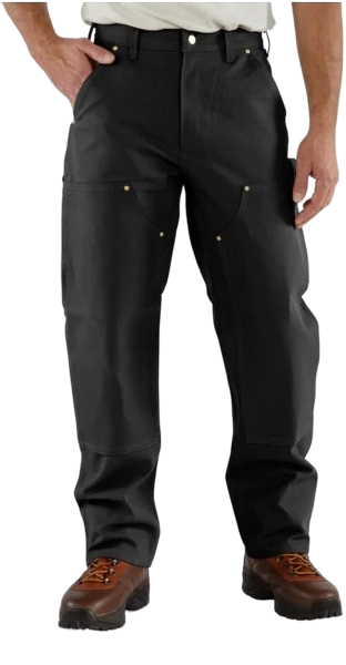 carhartt-mens-iconic-b01-firm-duck-double-front-dungaree-front-workwear-wearhouse-work-boots-apparel-safety-gear
