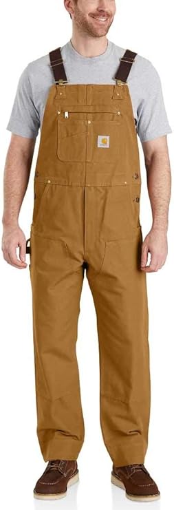 carhartt-mens-iconic-r01-duck-bib-overall-front-carhartt-brown-workwear-wearhouse-work-boots-apparel-safety-gear
