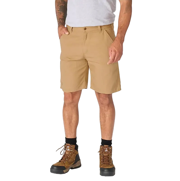 carhartt-mens-loose-fit-9-stateline-short-dark-khaki-front-workwear-wearhouse-work-boots-apparel-safety-gear
