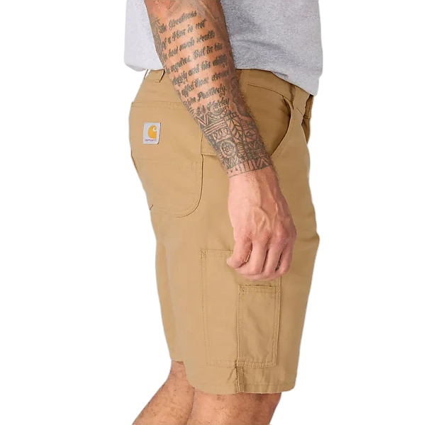 carhartt-mens-loose-fit-9-stateline-short-dark-khaki-left-workwear-wearhouse-work-boots-apparel-safety-gear
